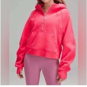 LuluLemon Scuba Oversized Half-Zip Hoodie in Glaze Pink